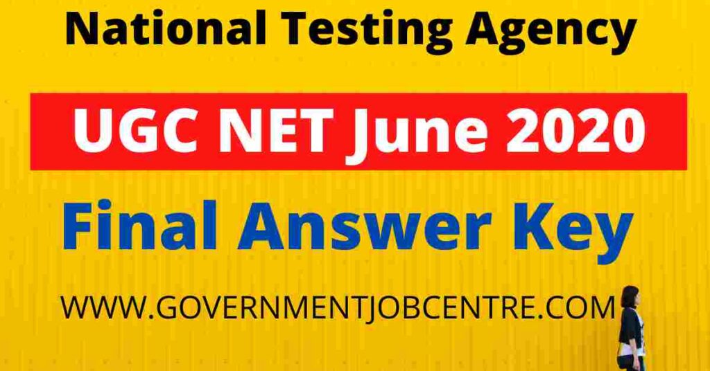 UGC NET final answer Key