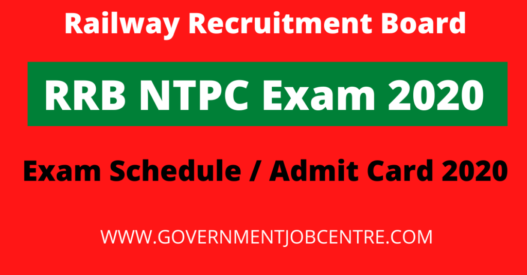 RRB NTPC Exam Schedule 2020