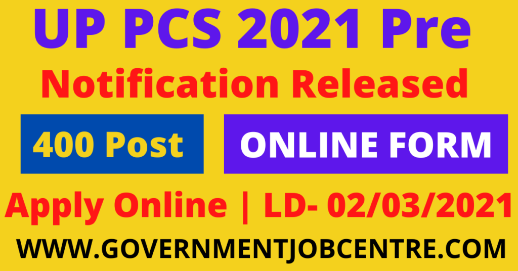 UP PCS 2021 Pre